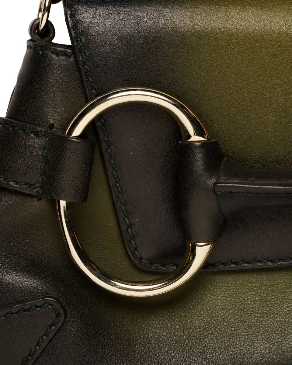 Gucci 1955 Horsebit gradient green clutch bag