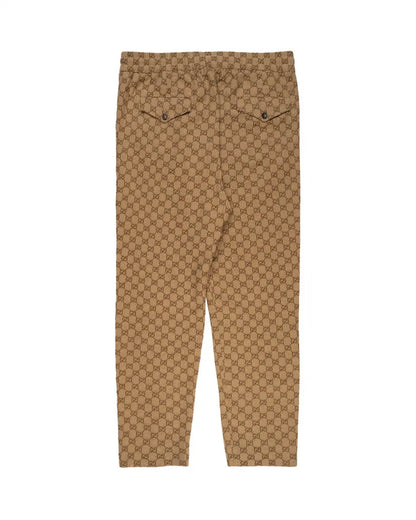 Gucci "GG" Camel monogram canvas sweat pants Gucci
