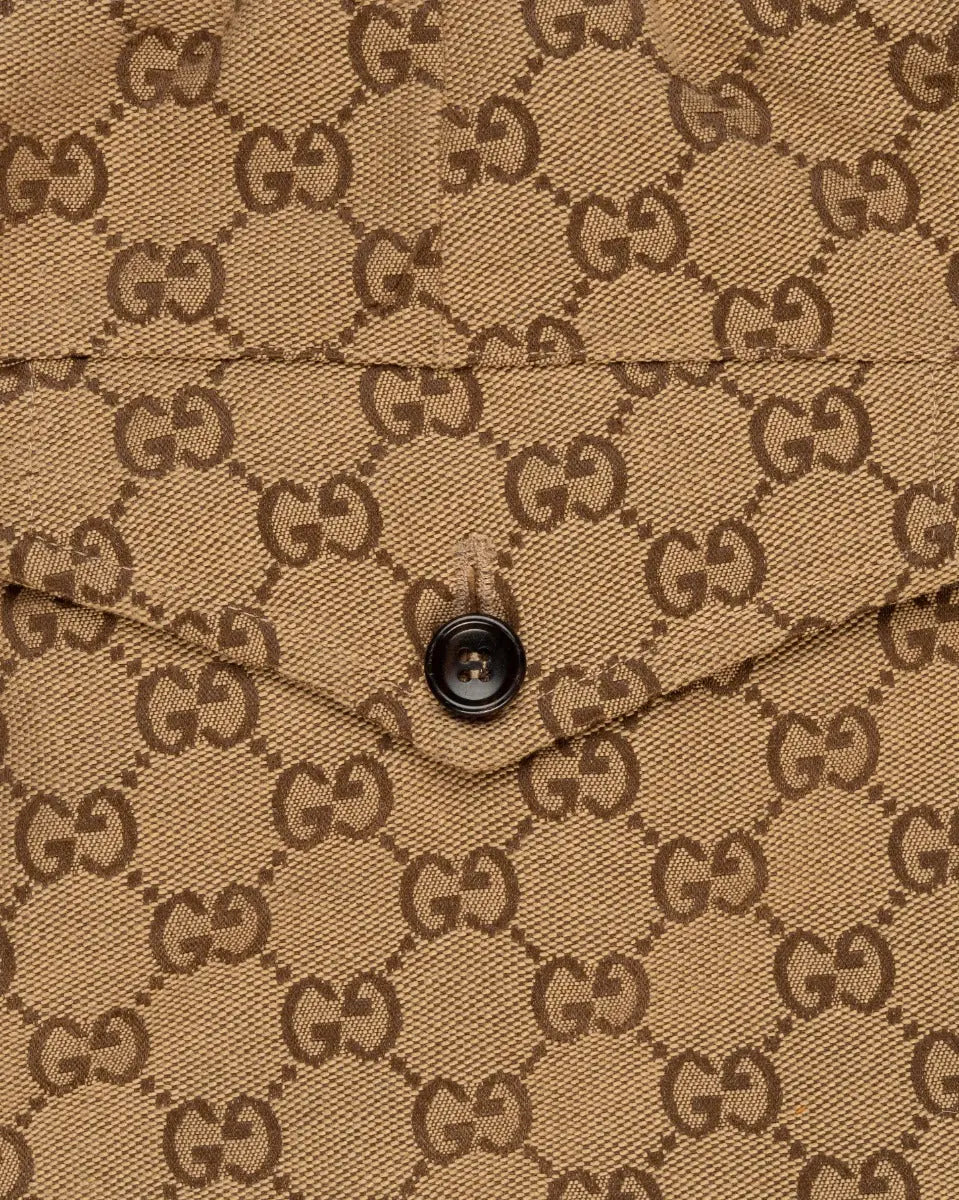 Gucci "GG" Camel monogram canvas sweat pants