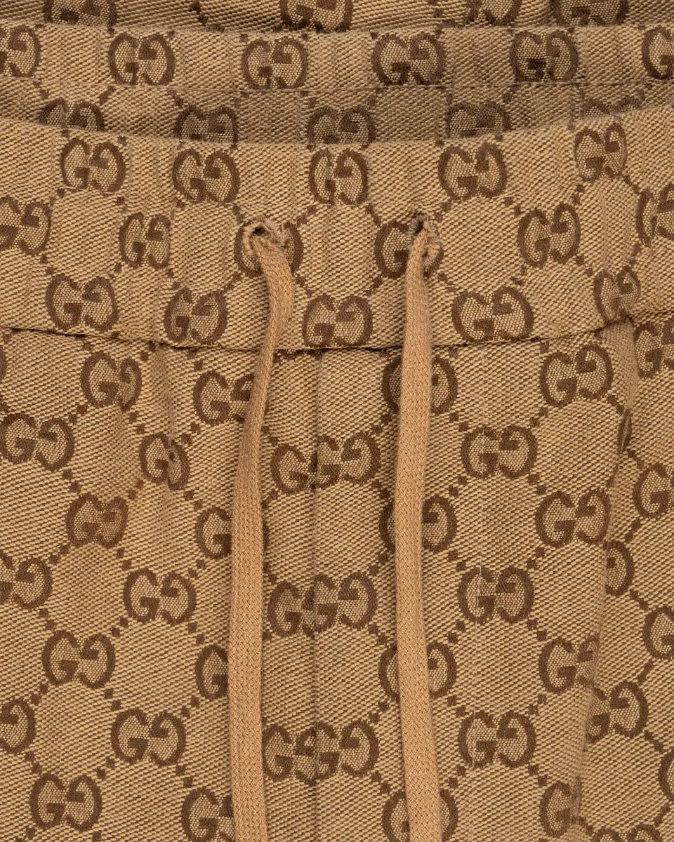 Gucci "GG" Camel monogram canvas sweat pants Gucci
