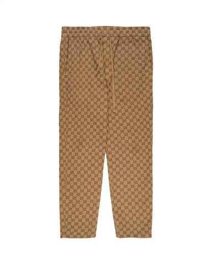 Gucci "GG" Camel monogram canvas sweat pants Gucci