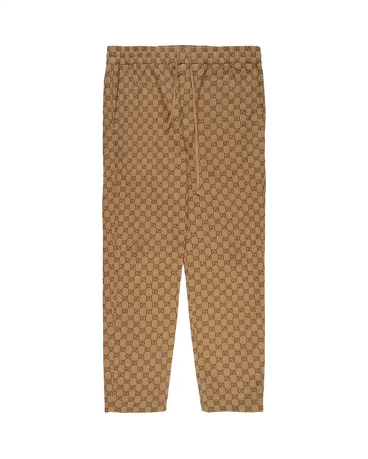 Gucci "GG" Camel monogram canvas sweat pants Gucci