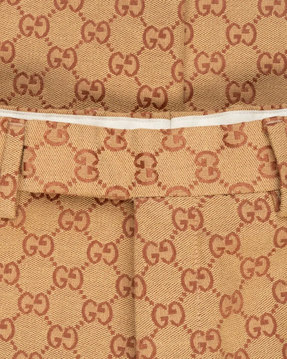 Gucci "GG" monogram canvas formal straight pants Gucci