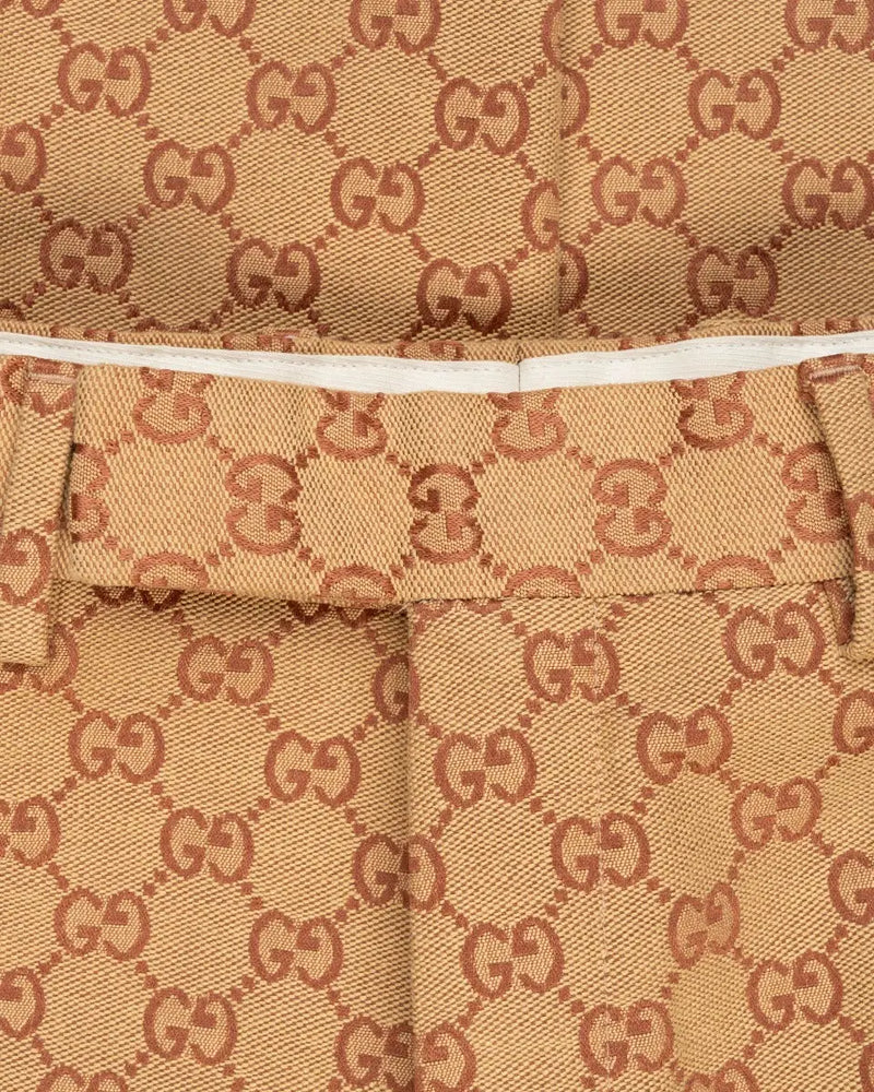 Gucci "GG" monogram canvas formal straight pants thumbnail