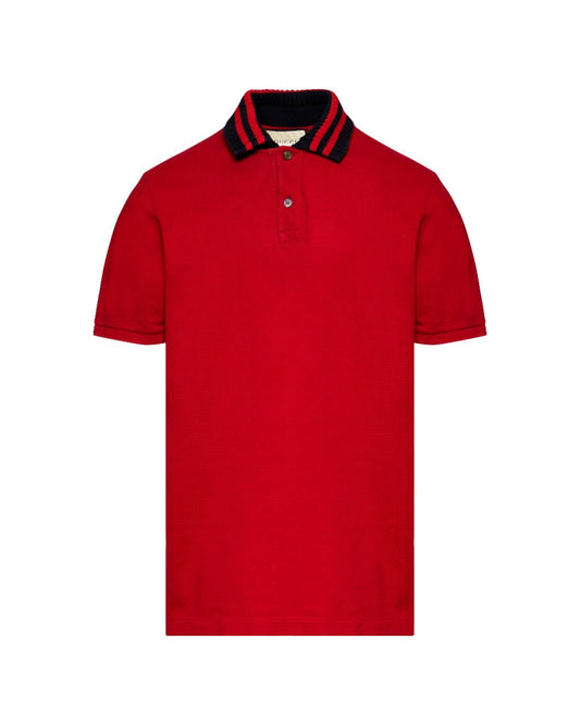 Gucci "Loved" red polo collar t-shirt Gucci