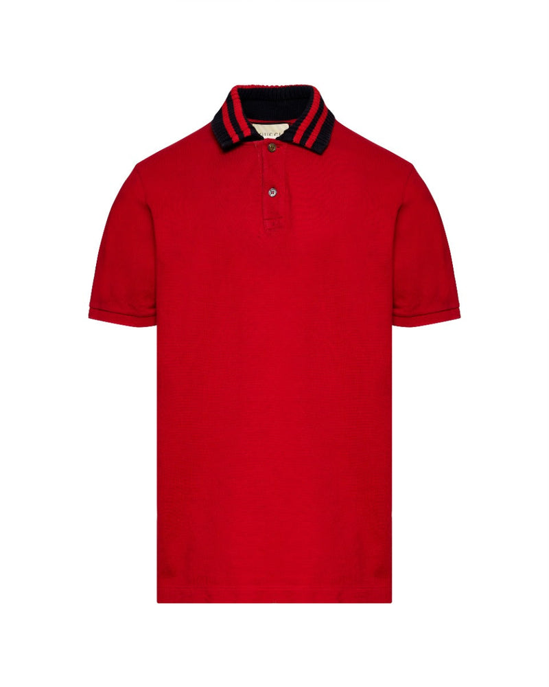 Gucci "Loved" red polo collar t-shirt Gucci