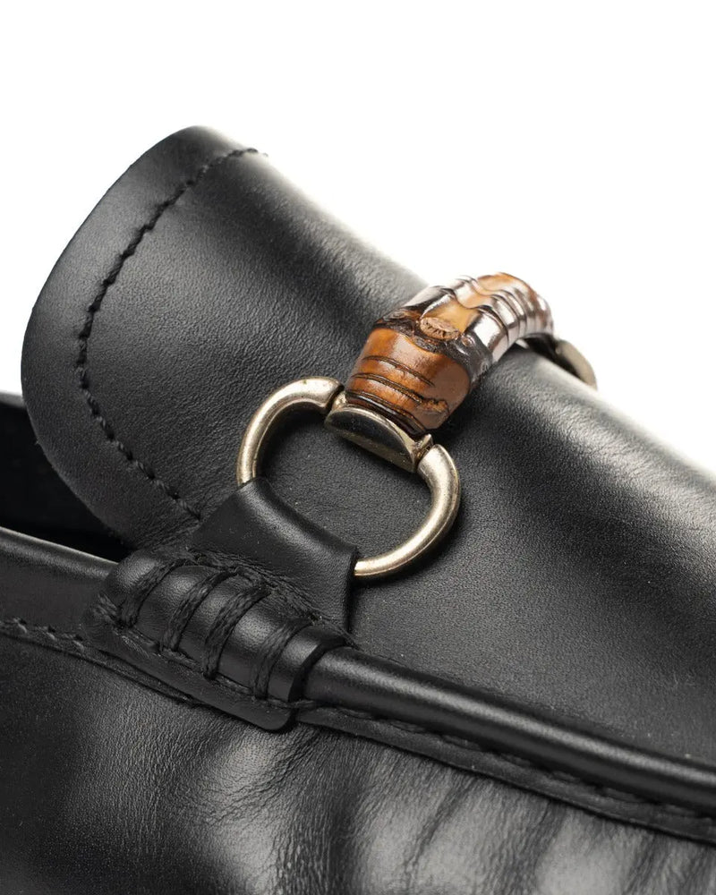 Gucci Bamboo Horsebit black leather shoes thumbnail