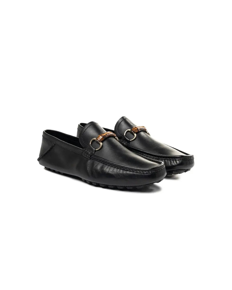 Gucci Bamboo Horsebit black leather shoes