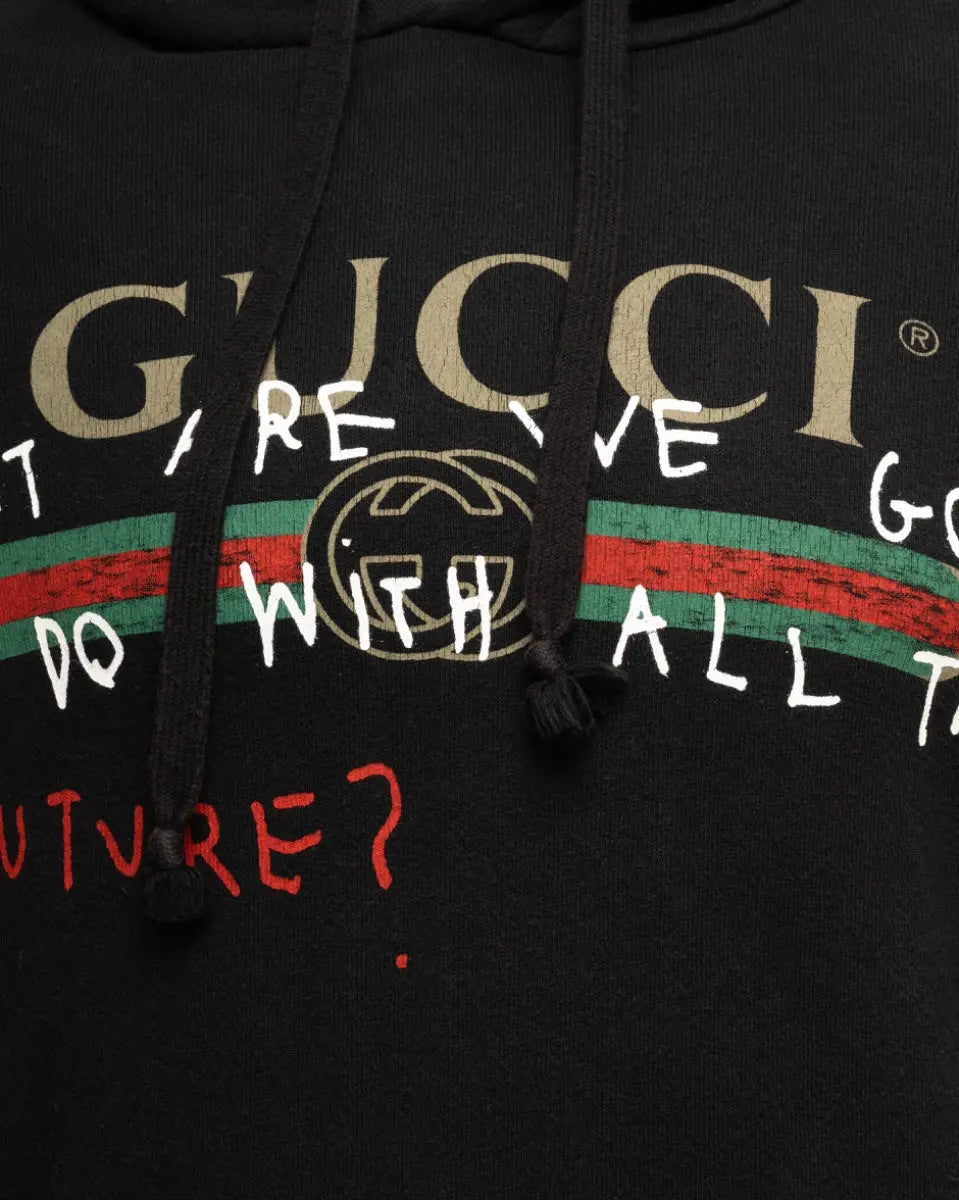 Gucci Coco Capitán "What are we going to do with all this future?" black hoodie