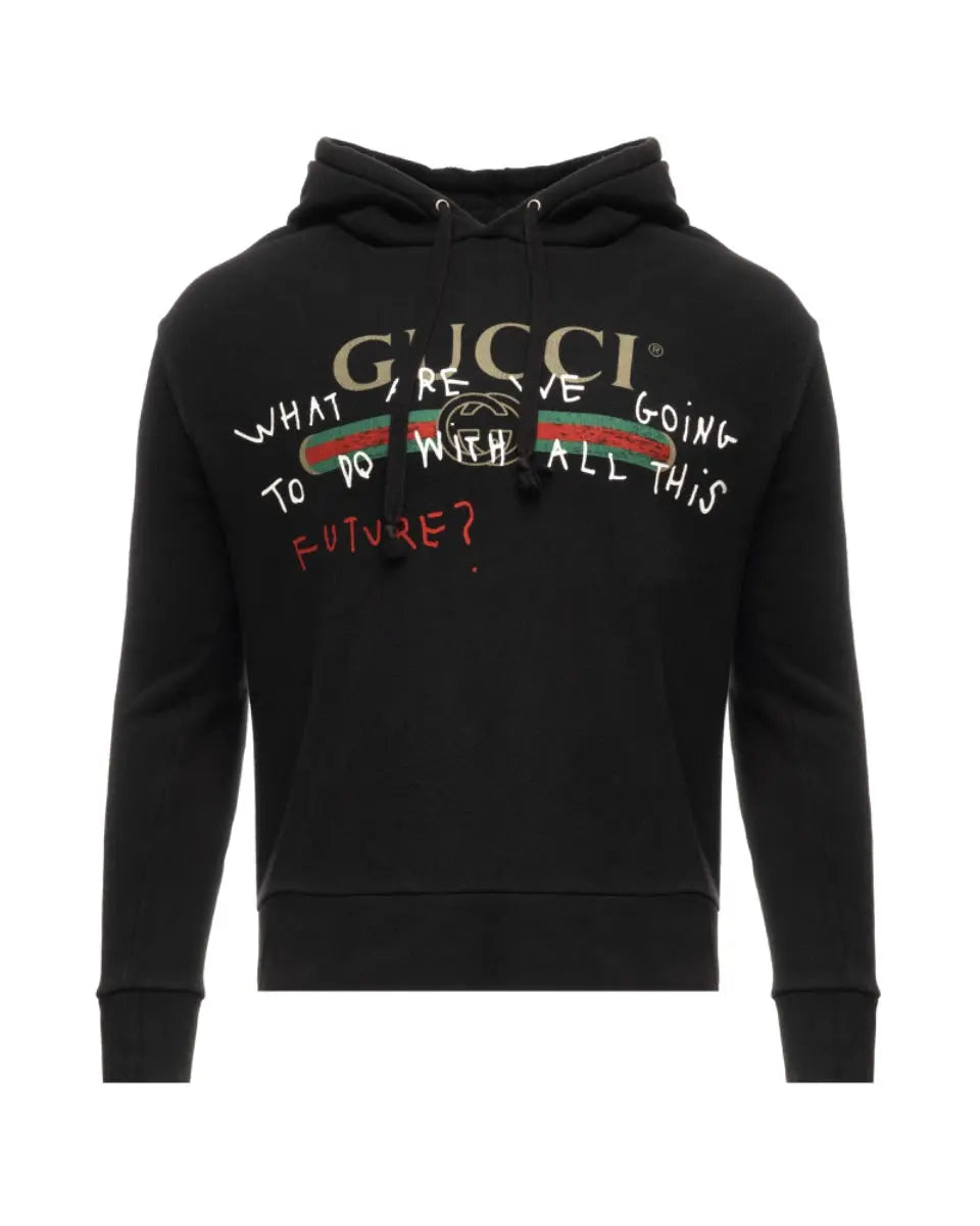 Gucci Coco Capitán "What are we going to do with all this future?" black hoodie Gucci