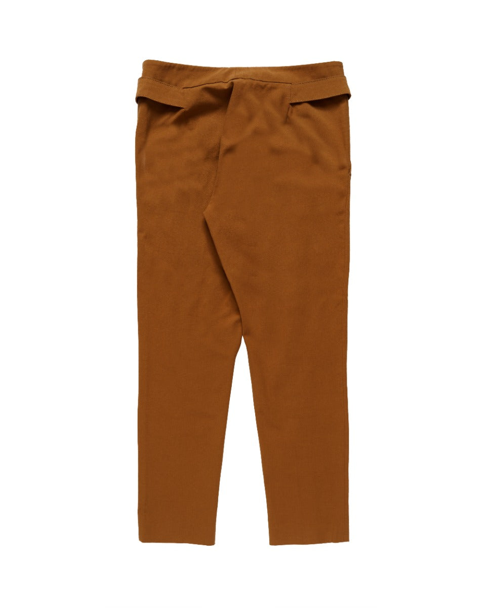 Gucci gold buckled tailored pants