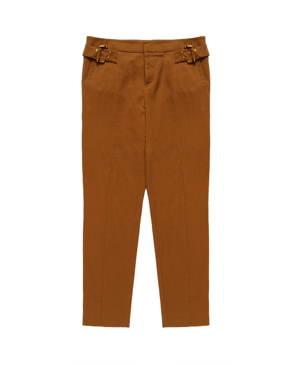 Gucci gold buckled tailored pants Gucci
