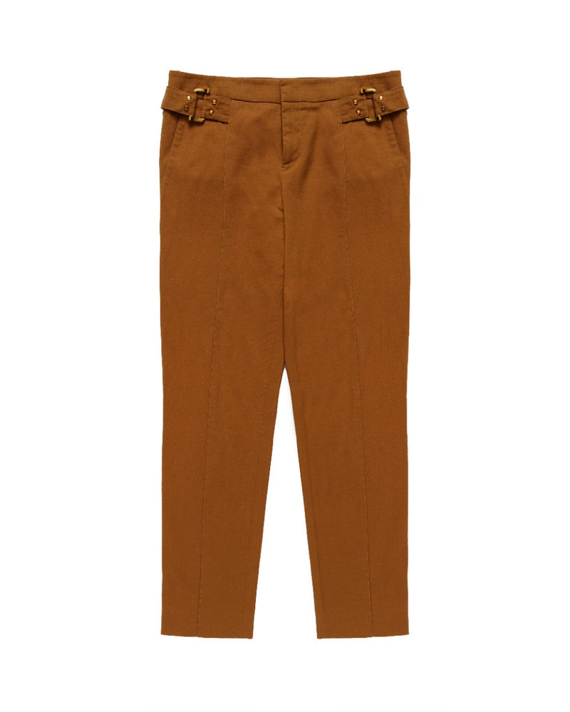 Gucci gold buckled tailored pants Gucci