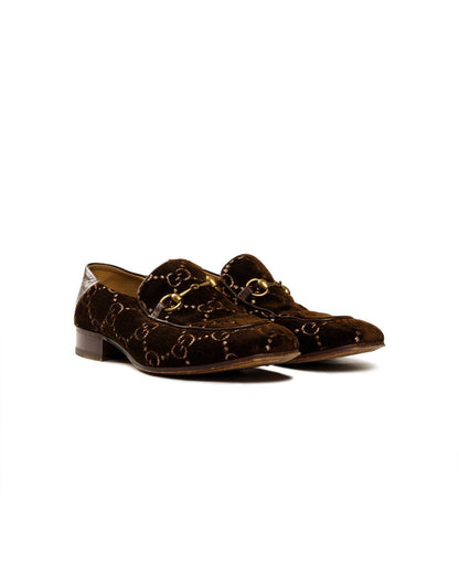 Gucci Jordaan Horsebit GG velvet monogram loafers Gucci