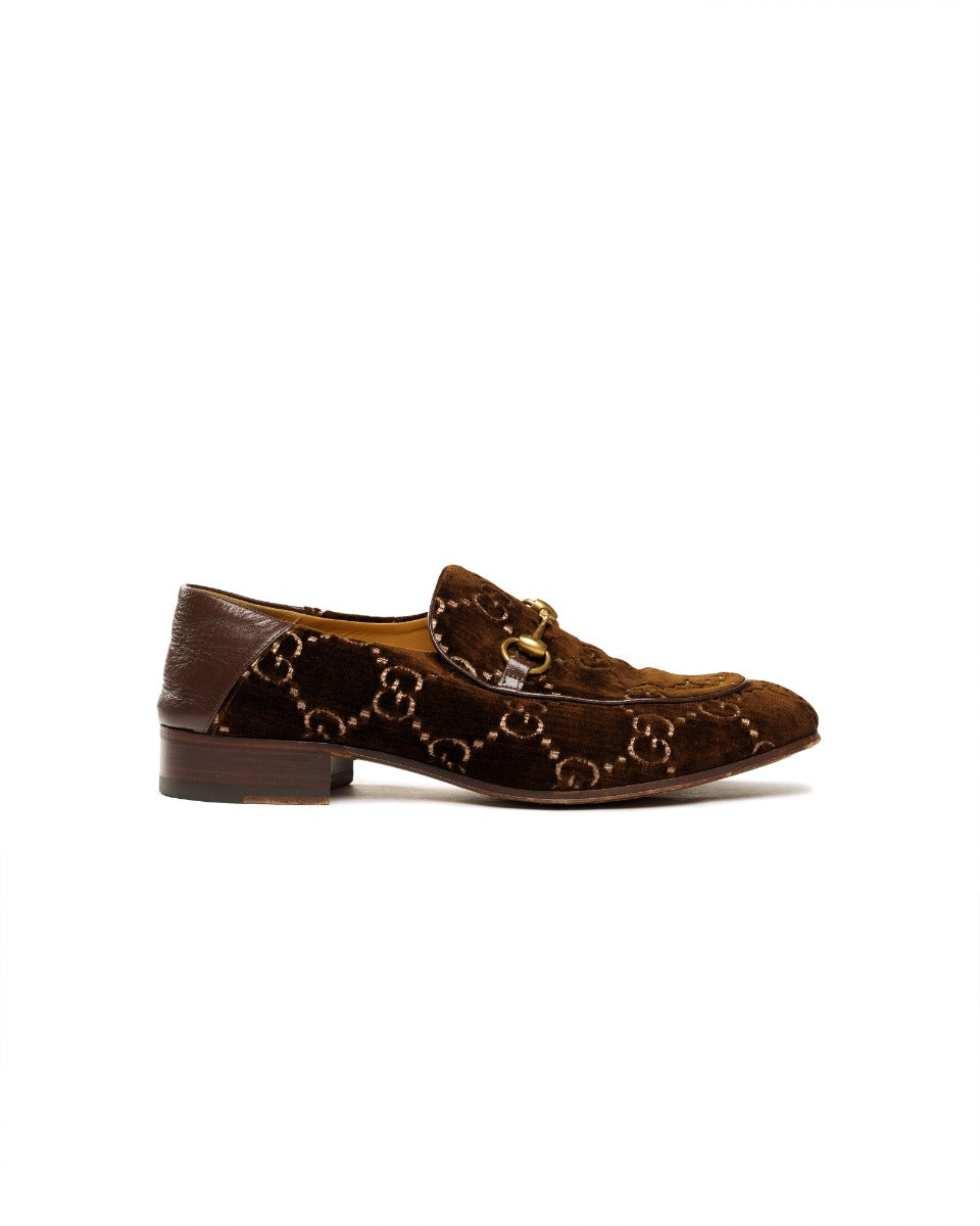 Gucci Jordaan Horsebit GG velvet monogram loafers Gucci