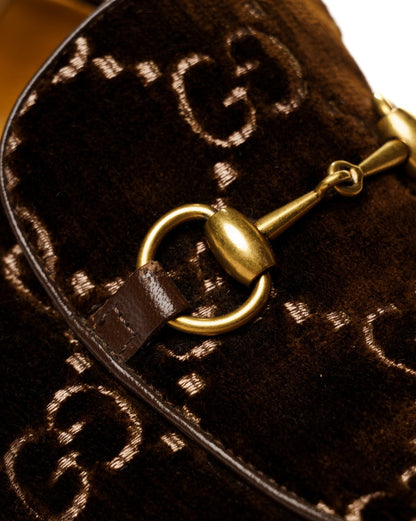 Gucci Jordaan Horsebit GG velvet monogram loafers Gucci