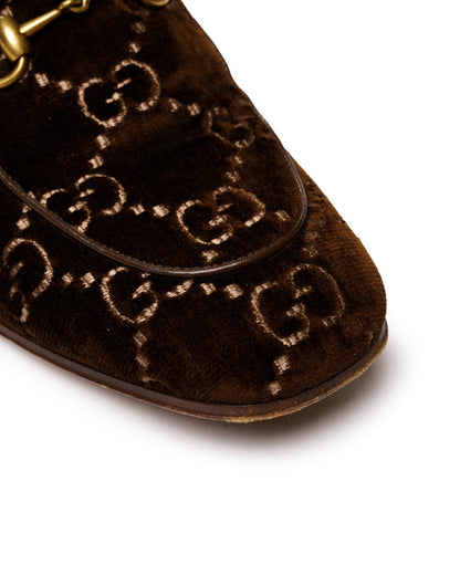 Gucci Jordaan Horsebit GG velvet monogram loafers Gucci