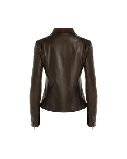 Gucci leather biker mud-brown jacket Gucci