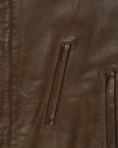Gucci leather biker mud-brown jacket Gucci