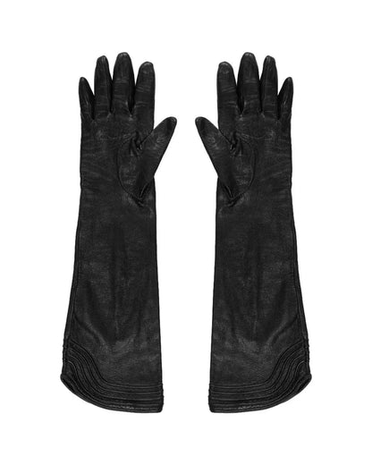 Gucci long leather moto gloves Gucci