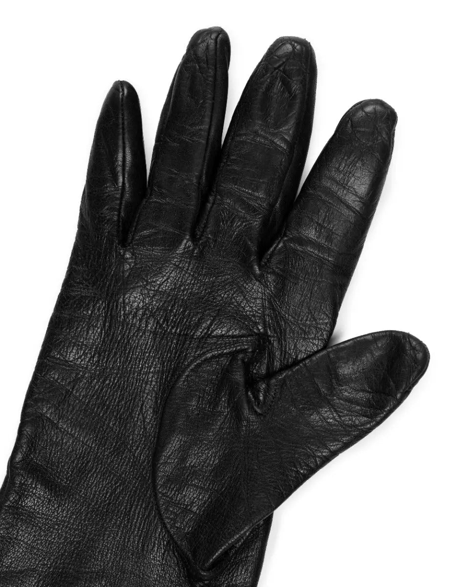 Gucci long leather moto gloves