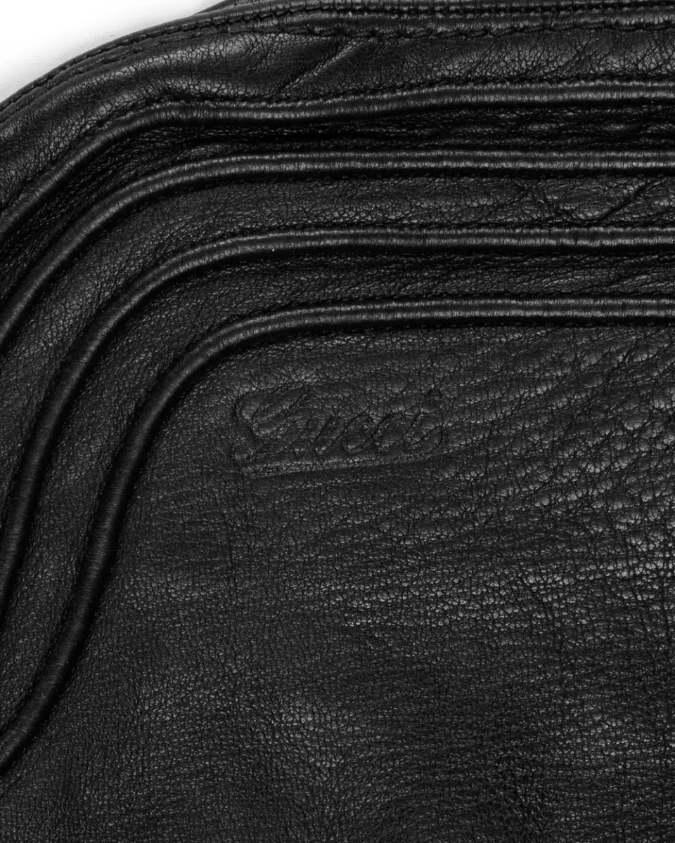 Gucci long leather moto gloves Gucci