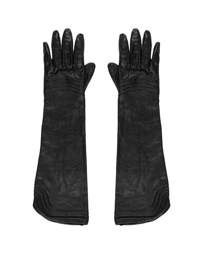 Gucci long leather moto gloves Gucci