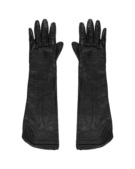 Gucci long leather moto gloves Gucci