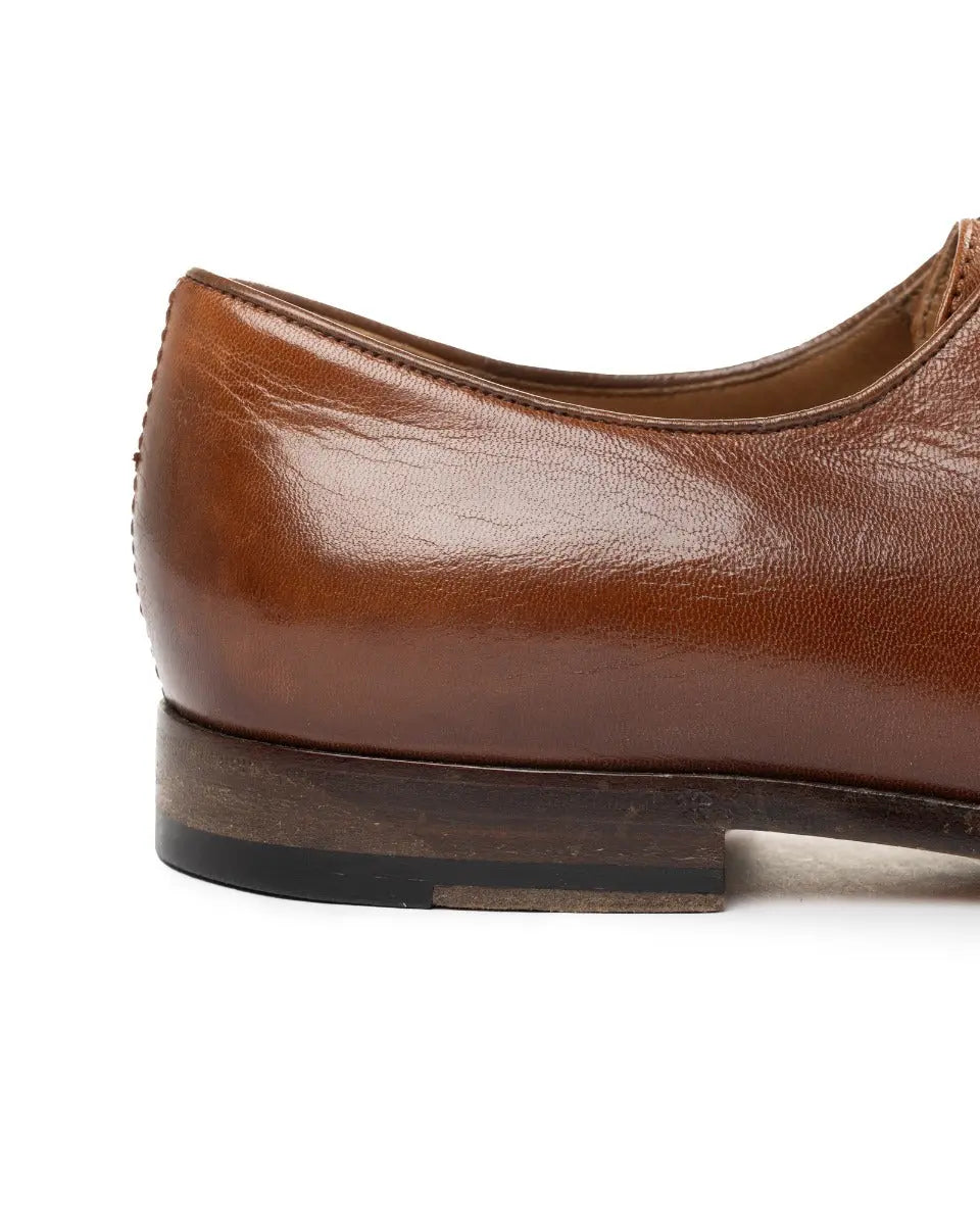Gucci Oxford brown leather lace-up derby
