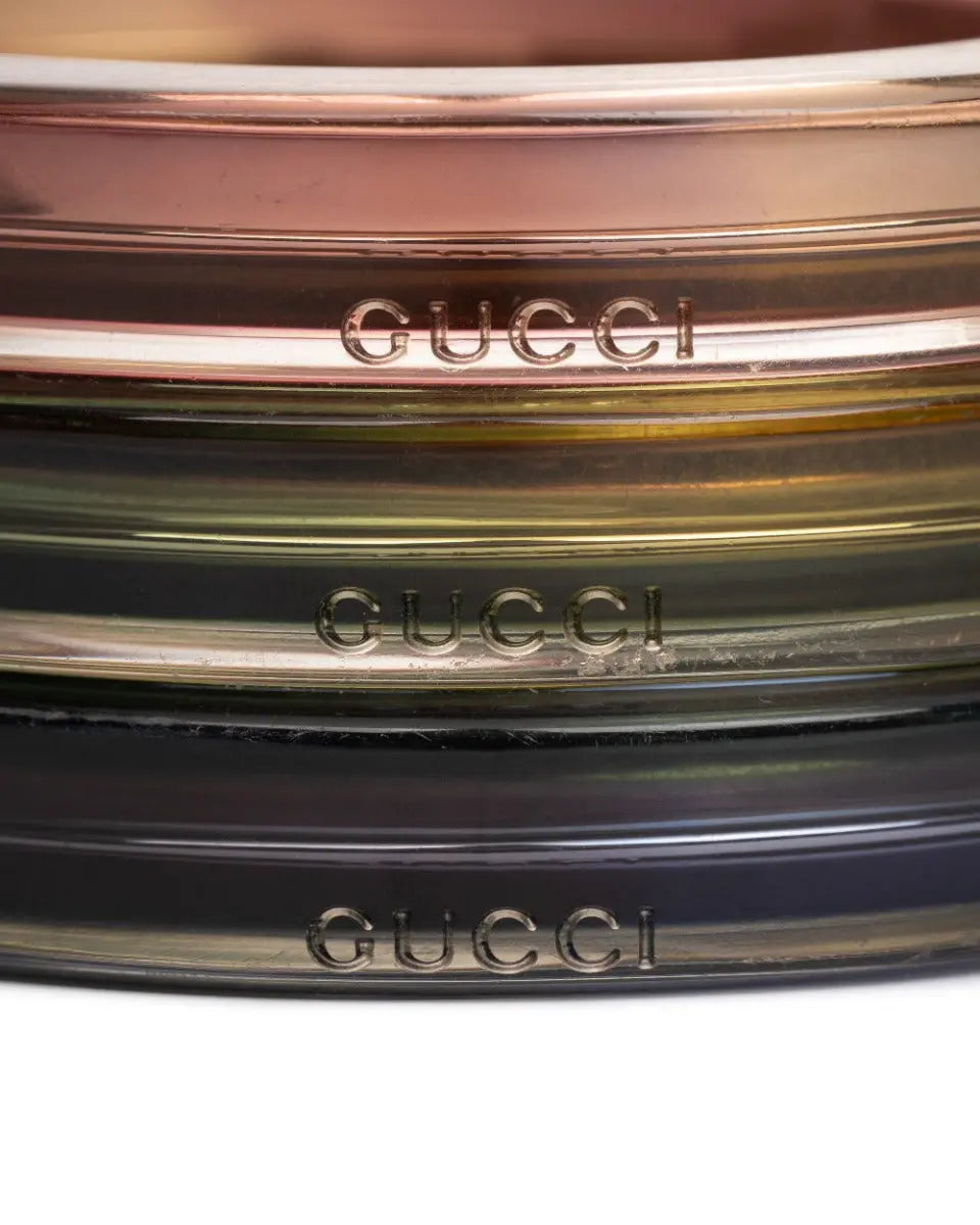 Gucci Ressin Bangle plexiglass transparent set of 3 bracelets