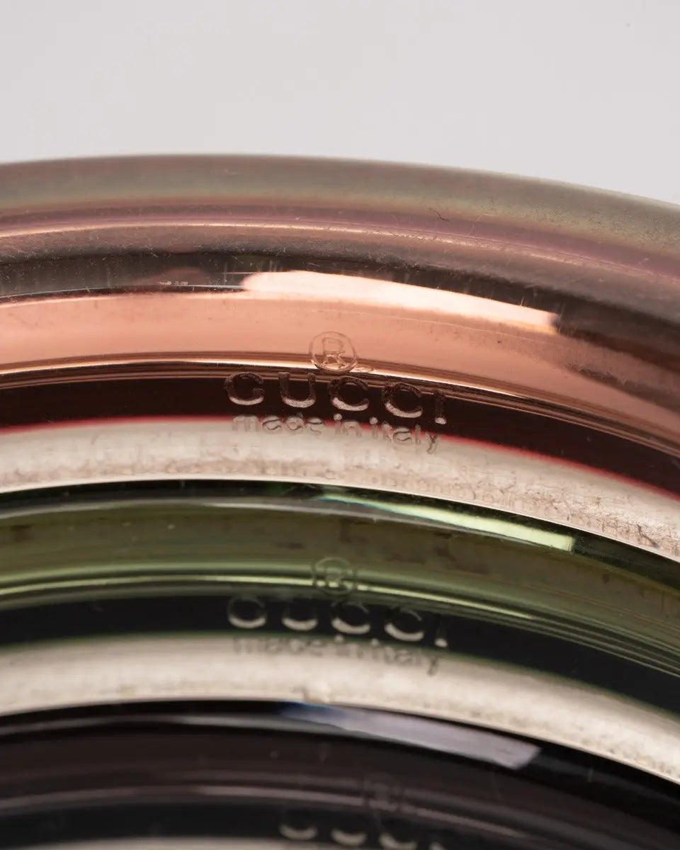 Gucci Ressin Bangle plexiglass transparent set of 3 bracelets
