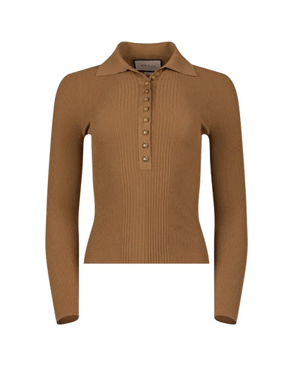 Gucci ribbed polo collar sweater Gucci