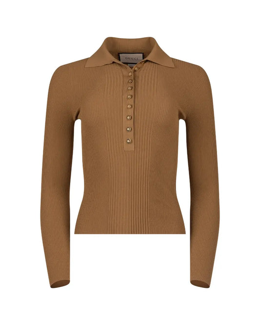 Gucci ribbed polo collar sweater Gucci