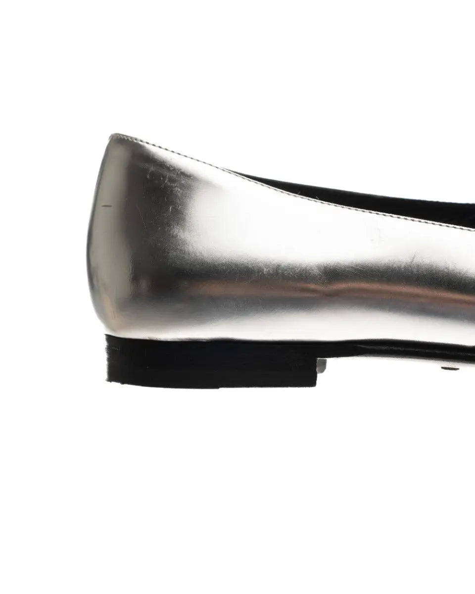 Gucci Jordaan Horsebit silver metallic loafers