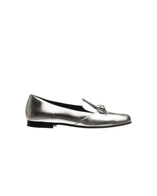Gucci Jordaan Horsebit silver metallic loafers Gucci