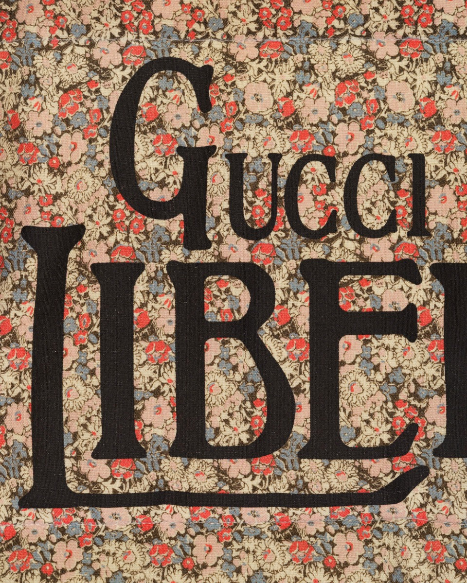Gucci x Liberty London floral logo spellout down puffer jacket