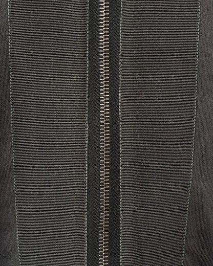 Haider Ackermann oversized double-layer dark-grey perth cotton zip sweatshirt Haider Ackermann