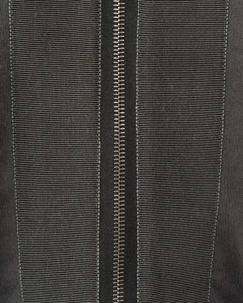 Haider Ackermann oversized double-layer dark-grey perth cotton zip sweatshirt thumbnail