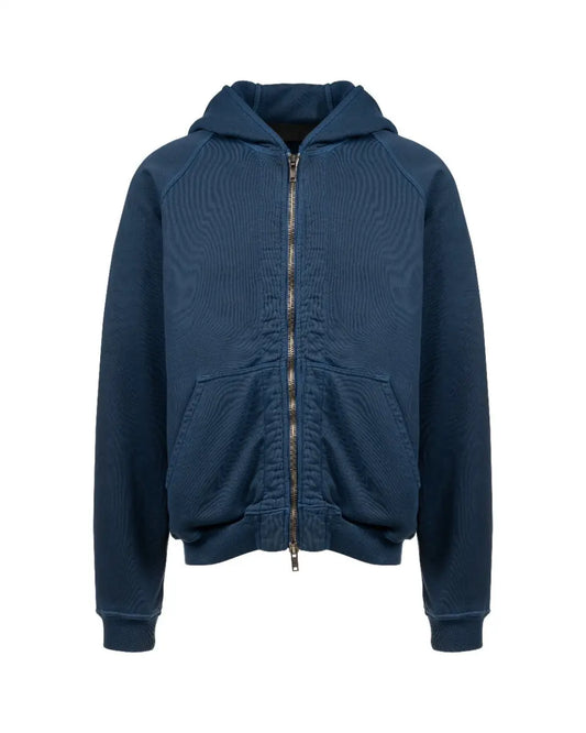 Haider Ackermann Sample Perth Indigo blue zip-up sweatshirt Haider Ackermann