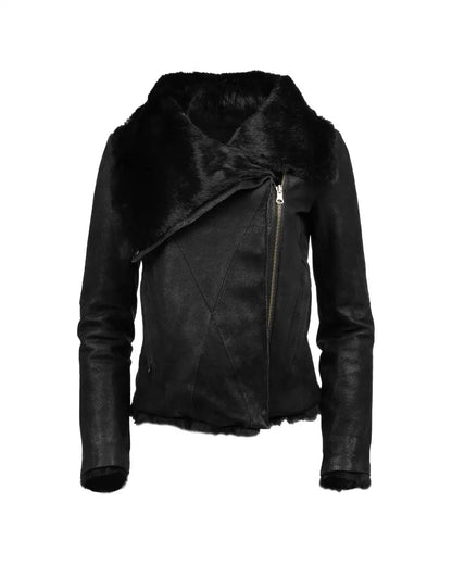Helmut Lang rabbit fur/lamb leather hooded jacket Helmut Lang
