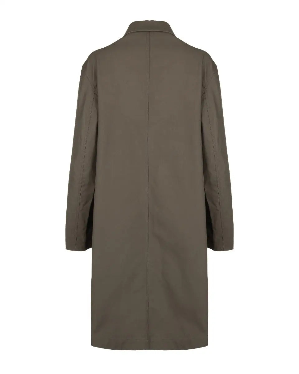 Hermes "Poche a cheval" khaki trench coat
