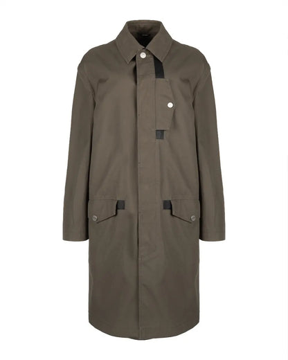 Hermes "Poche a cheval" khaki trench coat Hermès