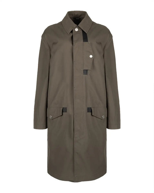 Hermes "Poche a cheval" khaki trench coat Hermès