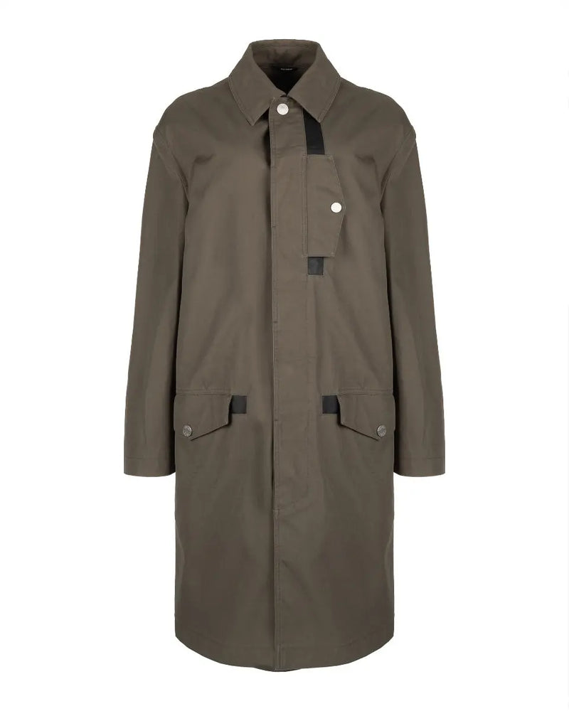 Hermes "Poche a cheval" khaki trench coat Hermès