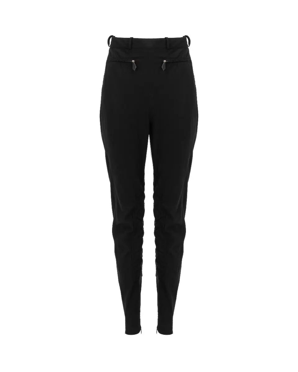 Hermes Breeches black riding woollen pants