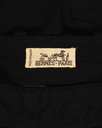 Hermes Breeches black riding woollen pants Hermès
