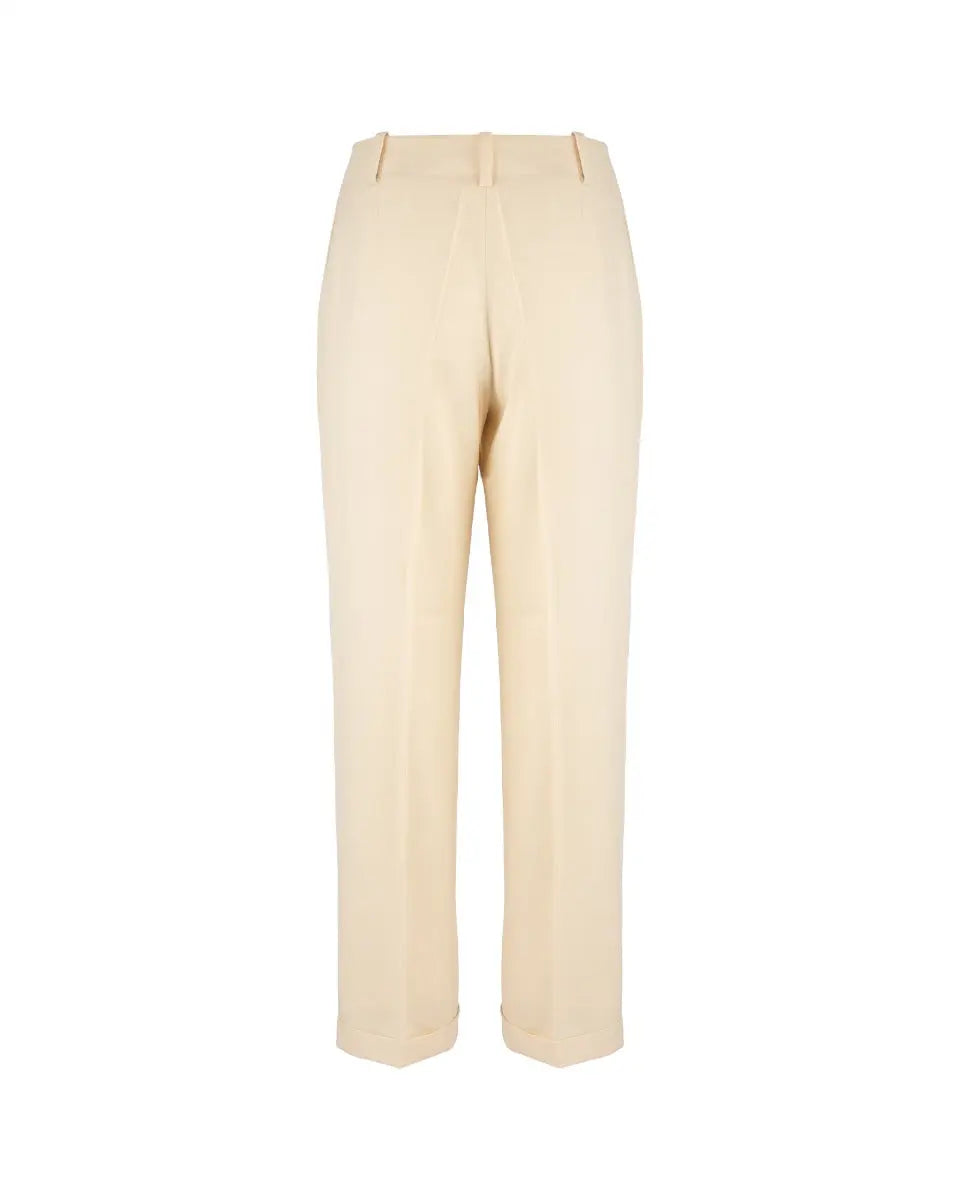 Hermès cream white straight trousers Hermès