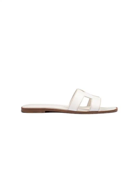 Hermes Oran Blanc calfskin sandals Hermès