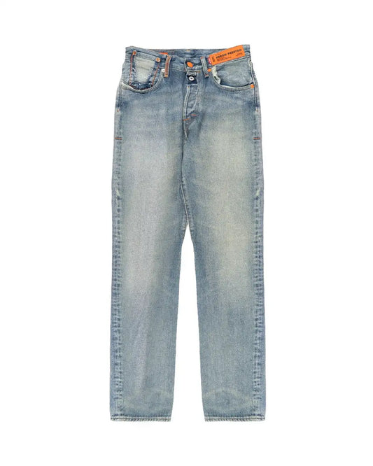 Heron Preston x Levi's 501 "1987 MISTAKES ARE OK" stone washed denim pants Heron Preston