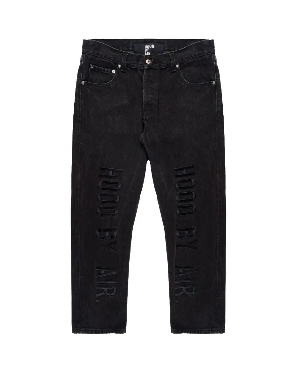 Hood By Air embroidered logo jeans